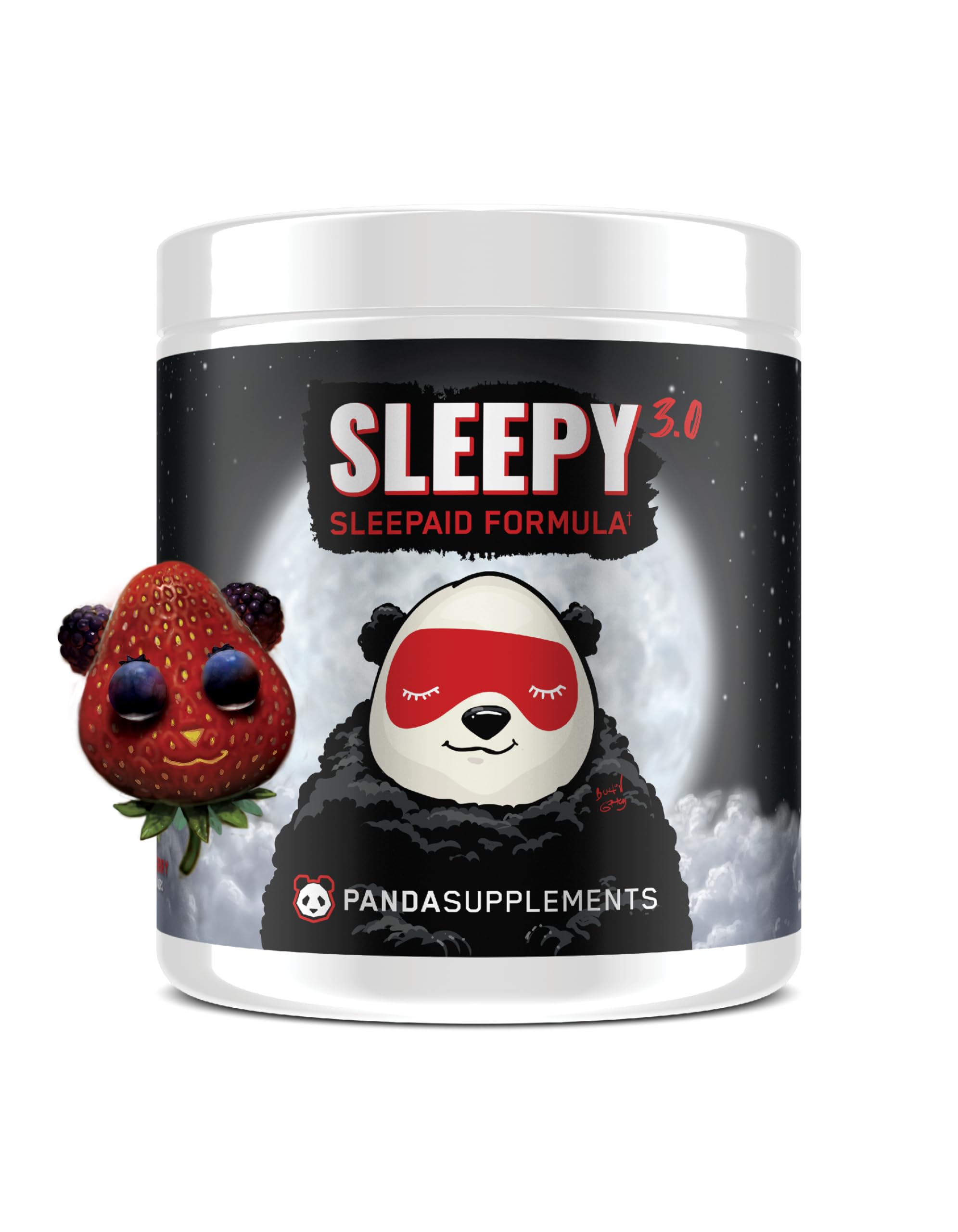 Underground Bio Labs Panda Supps Sleepy 3.0 bottle with Mixed Berry formula for restful nights