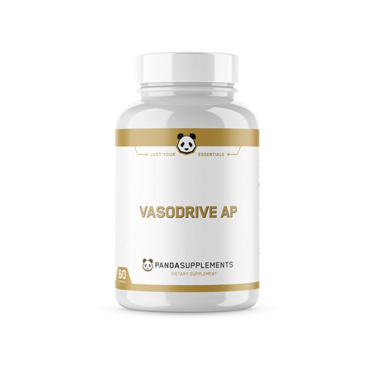Underground Bio Labs Panda Supps Vasodrive-AP bottle front for daily training support.