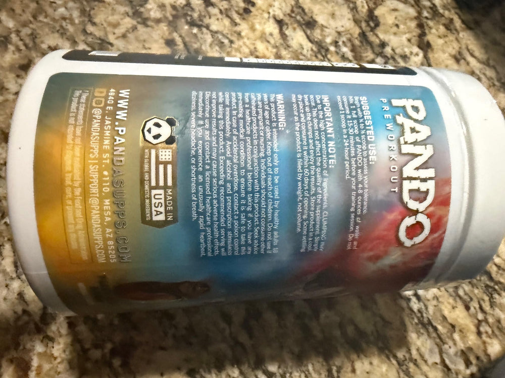 Underground Bio Labs Pando Pre-Workout label closeup communicates transparent dosing and trust