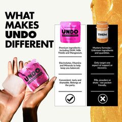 Pocket-sized pack of UNDO Gummies for easy travel
