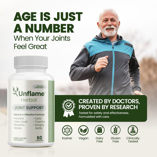 Unflame Herbal capsules closeup highlights vegetarian capsules and clean ingredients