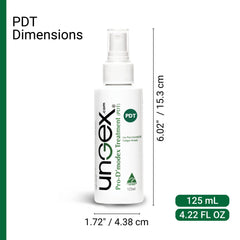 Ungex Demodex Defence Cleanser being poured for refreshing cleanse.