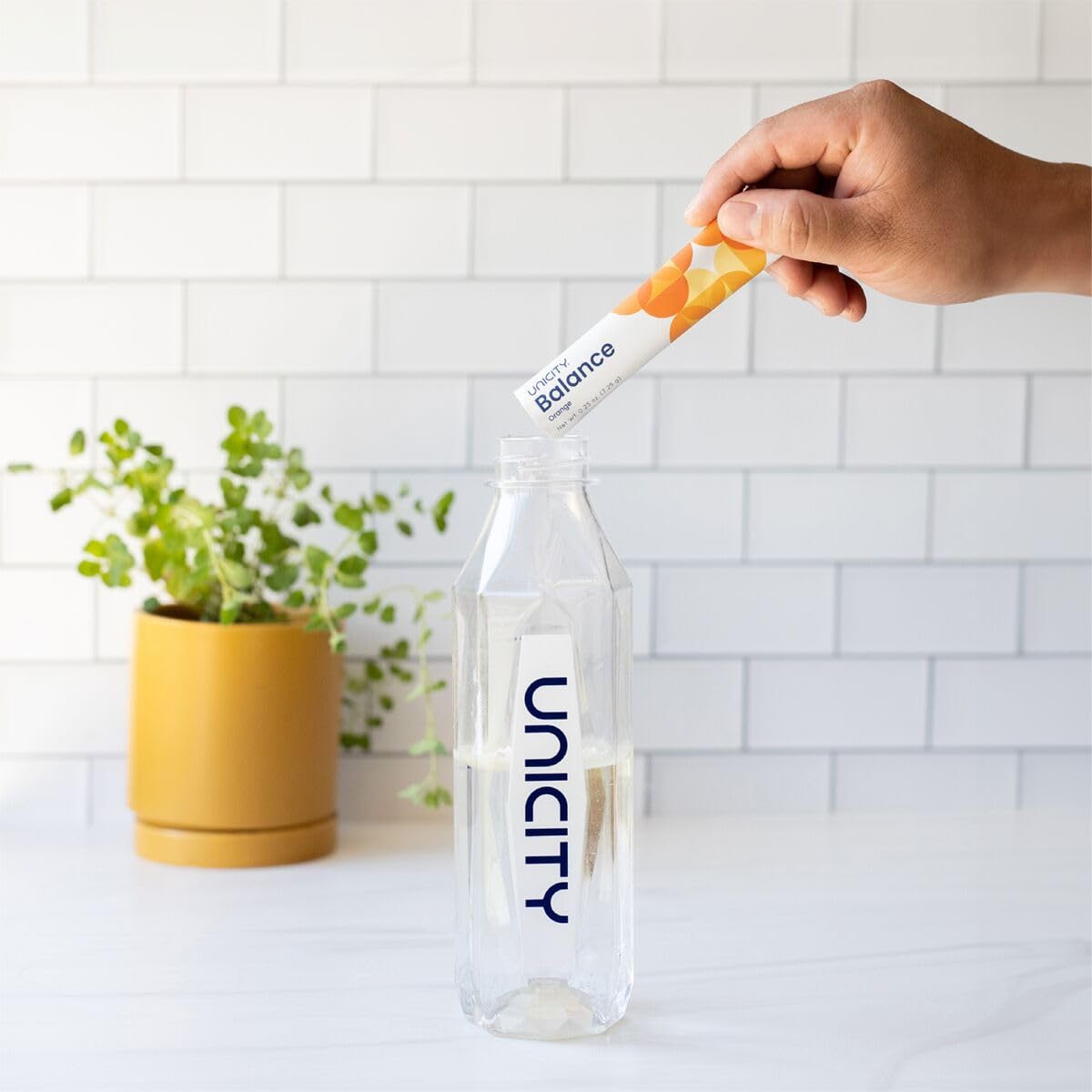 Unicity Balance Natural Orange packaging showing the convenient 30-day supply.