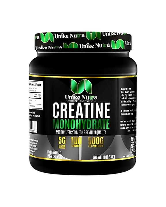 Unike Nutra Pure Creatine Monohydrate after-workout routine supports recovery.