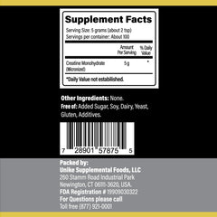 Unike Nutra Pure Creatine Monohydrate glass with water shows quick mix.