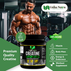 Unike Nutra Pure Creatine Monohydrate powder-dissolve blends easily in drinks.