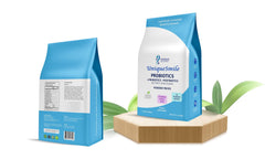 UniqueSmile Probiotics bottle shows daily intake for balanced oral microbiome.