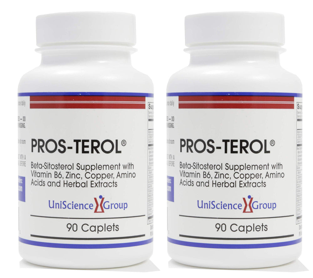 UniScience Pros-TEROL bottle front showing two-month supply for prostate support