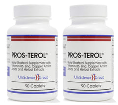 UniScience Pros-TEROL bottle front showing two-month supply for prostate support
