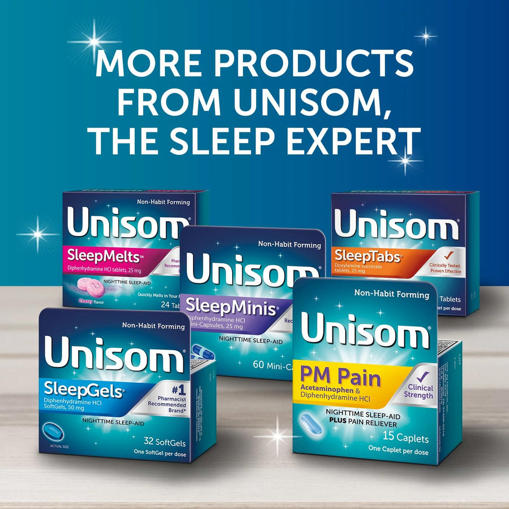 A sleepy morning vibe after using Unisom SleepGels.