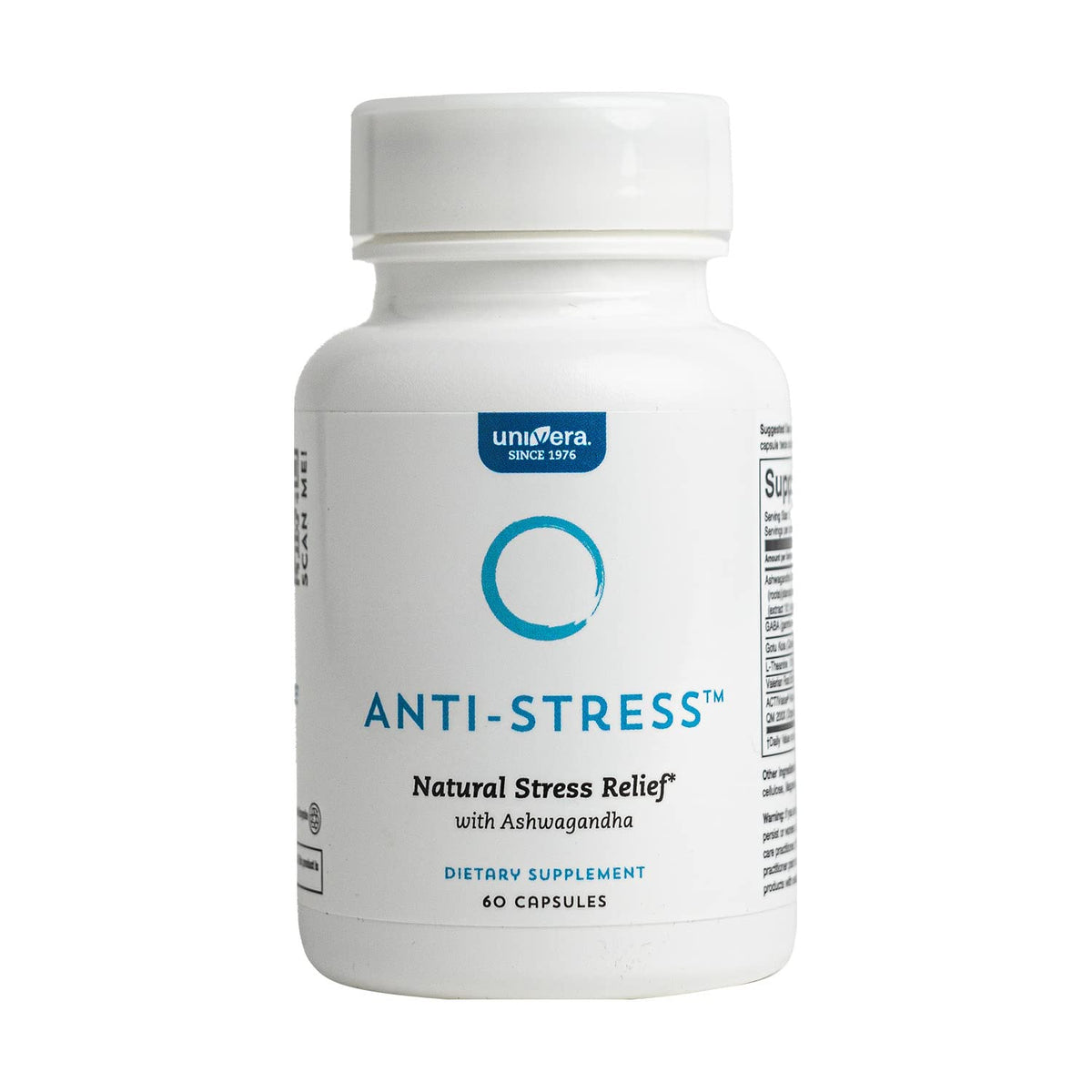 Univera Anti-Stress bottle front with natural botanicals for calm