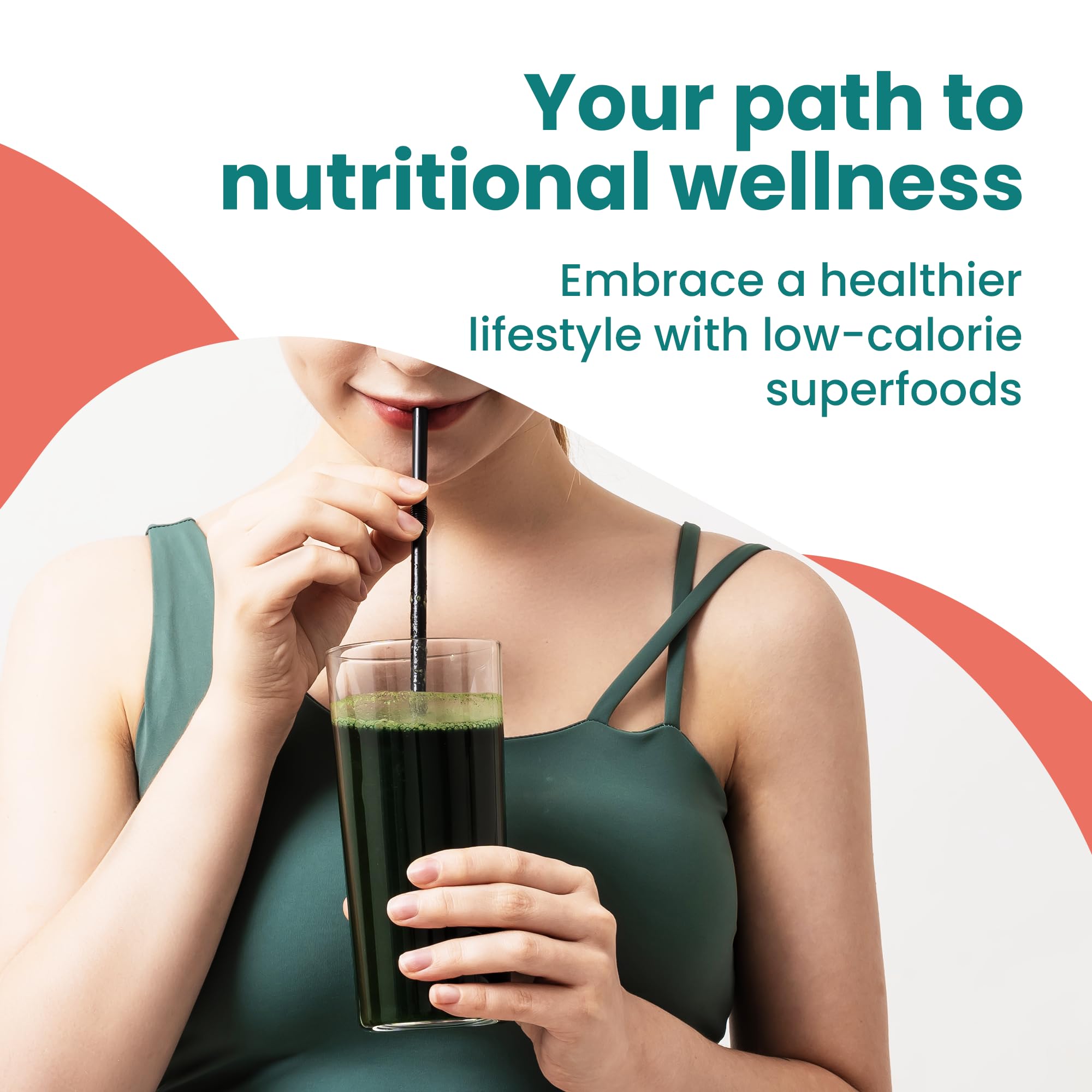Univera Metagreens spirulina-chlorella closeup emphasizes nutrient-dense greens.