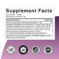 Univera Super Immune daily-use scene showing a tablet being taken