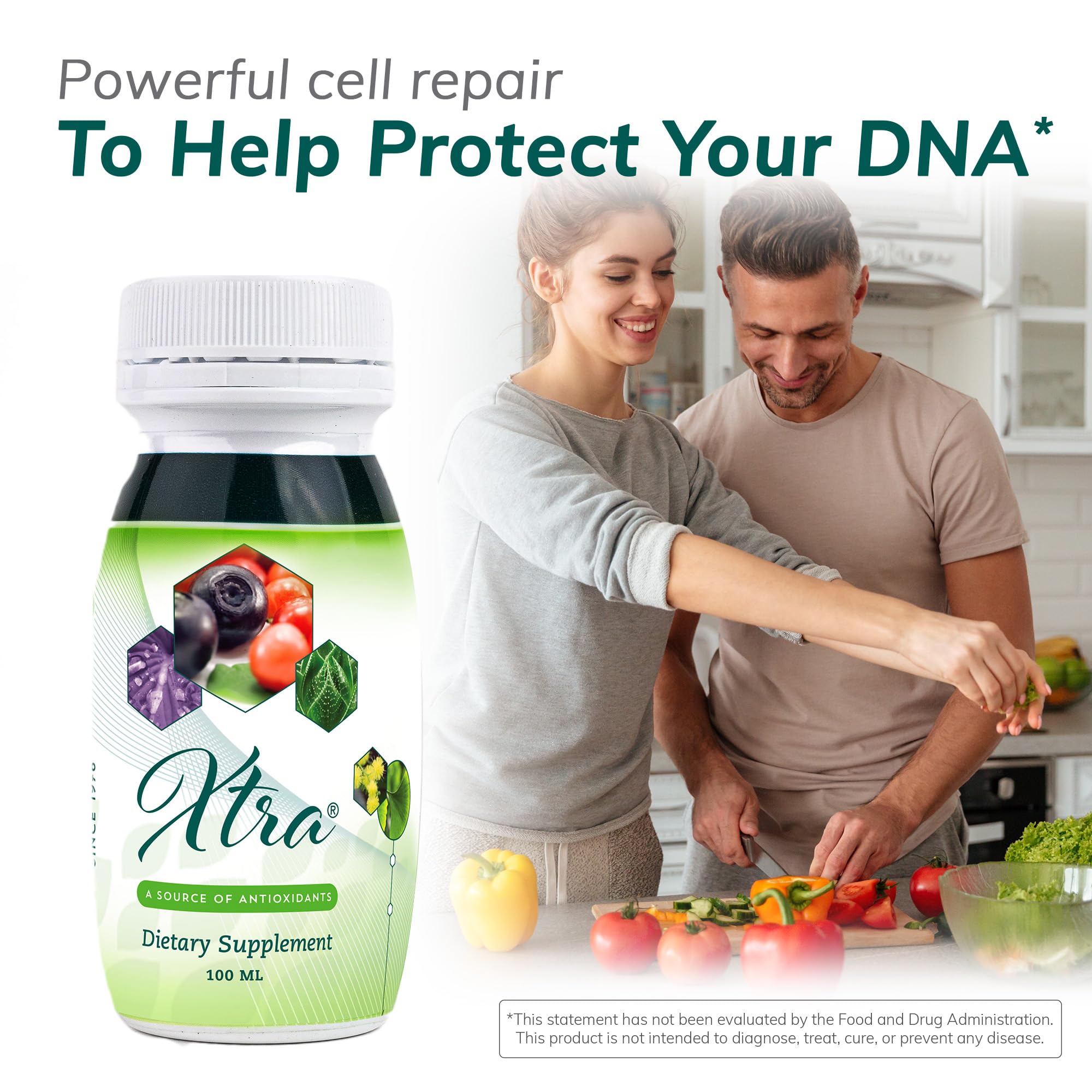Univera Xtra Minis liquid shot captures a vibrant, easy-to-take format.