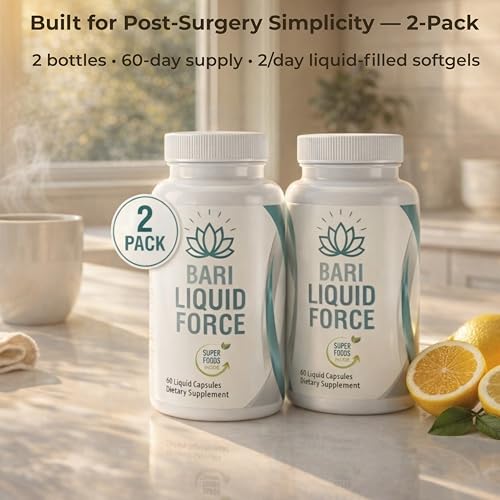 Universal Body Labs Bariatric Liquid Force bottle back shows nutrition panel