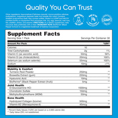 Universal U Mobility collagen and D3 support bone health.
