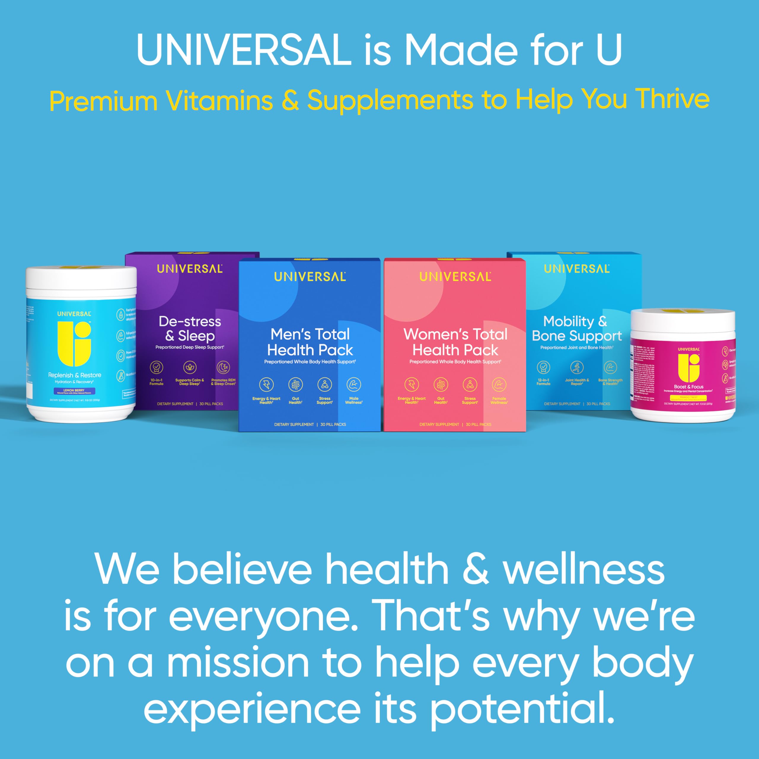 Universal U Mobility on-the-go bottle supports active routines.