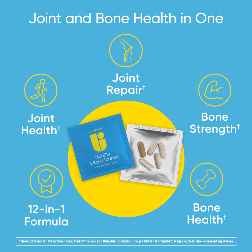 Universal U Mobility turmeric-boswellia blend for stiffness relief.
