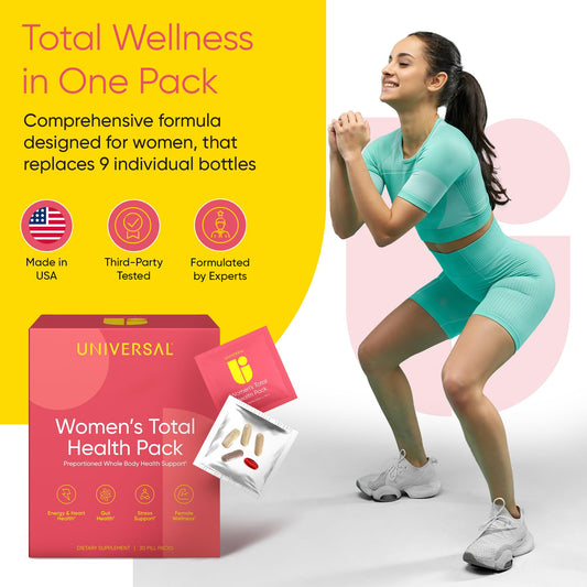 Universal U Total Health daily packets open for quick, portable daily nutrition