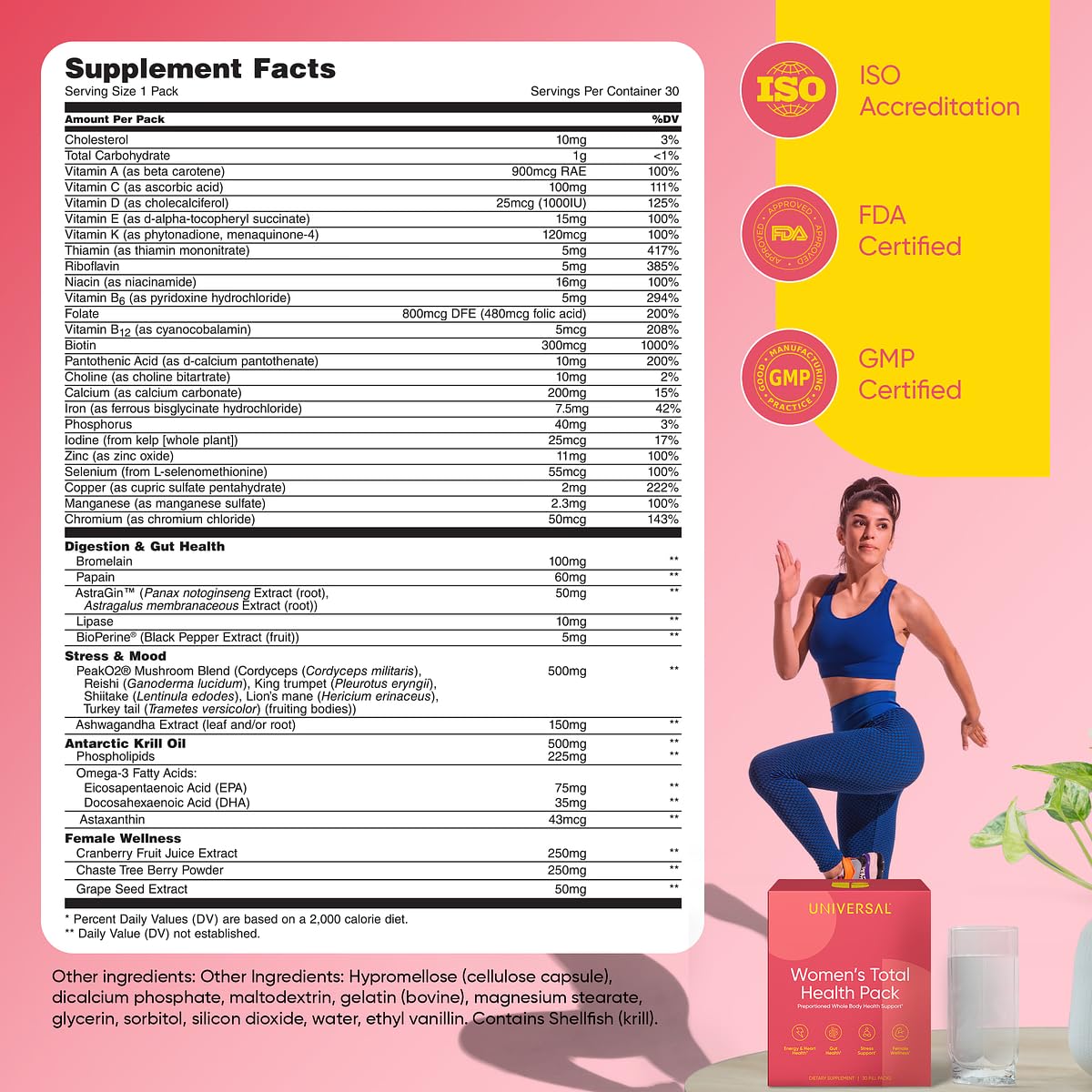 Universal U Digestive support with bromelain and papain for gut comfort on the go