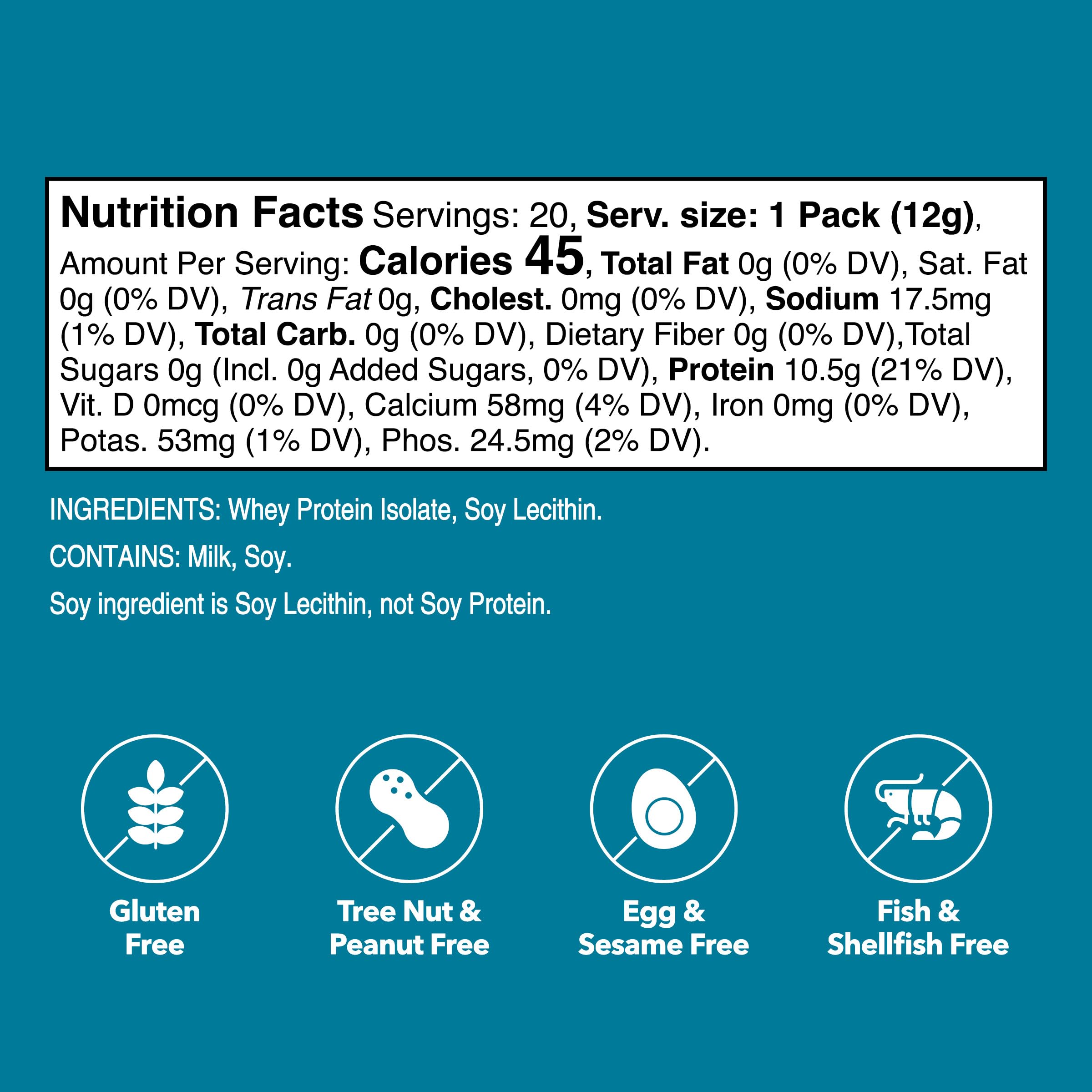 Unjury 20-pack stick packs portable protein on the go.