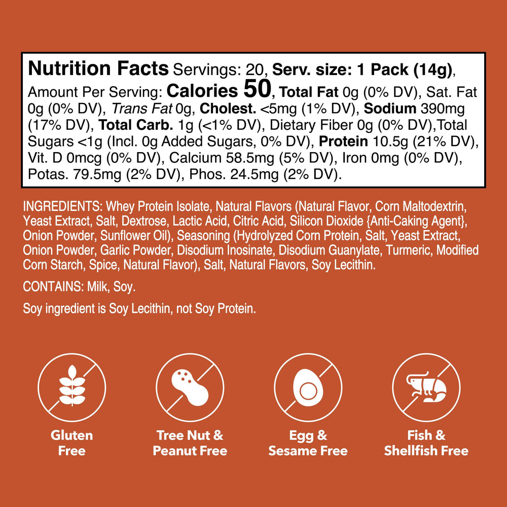 Unjury French Onion stick pack open to reveal ready-to-mix powder