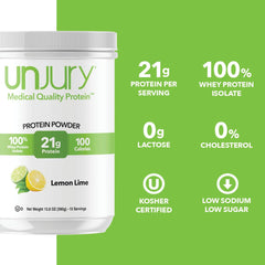 Close-up of Unjury label confirms gluten-free and kosher certifications.