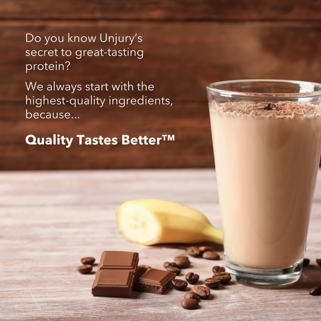 Unjury Serving scoop measures one scoop in 8 oz water.