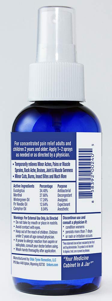 Unker's salve spray-action bottle provides quick, mess-free application when outdoors.