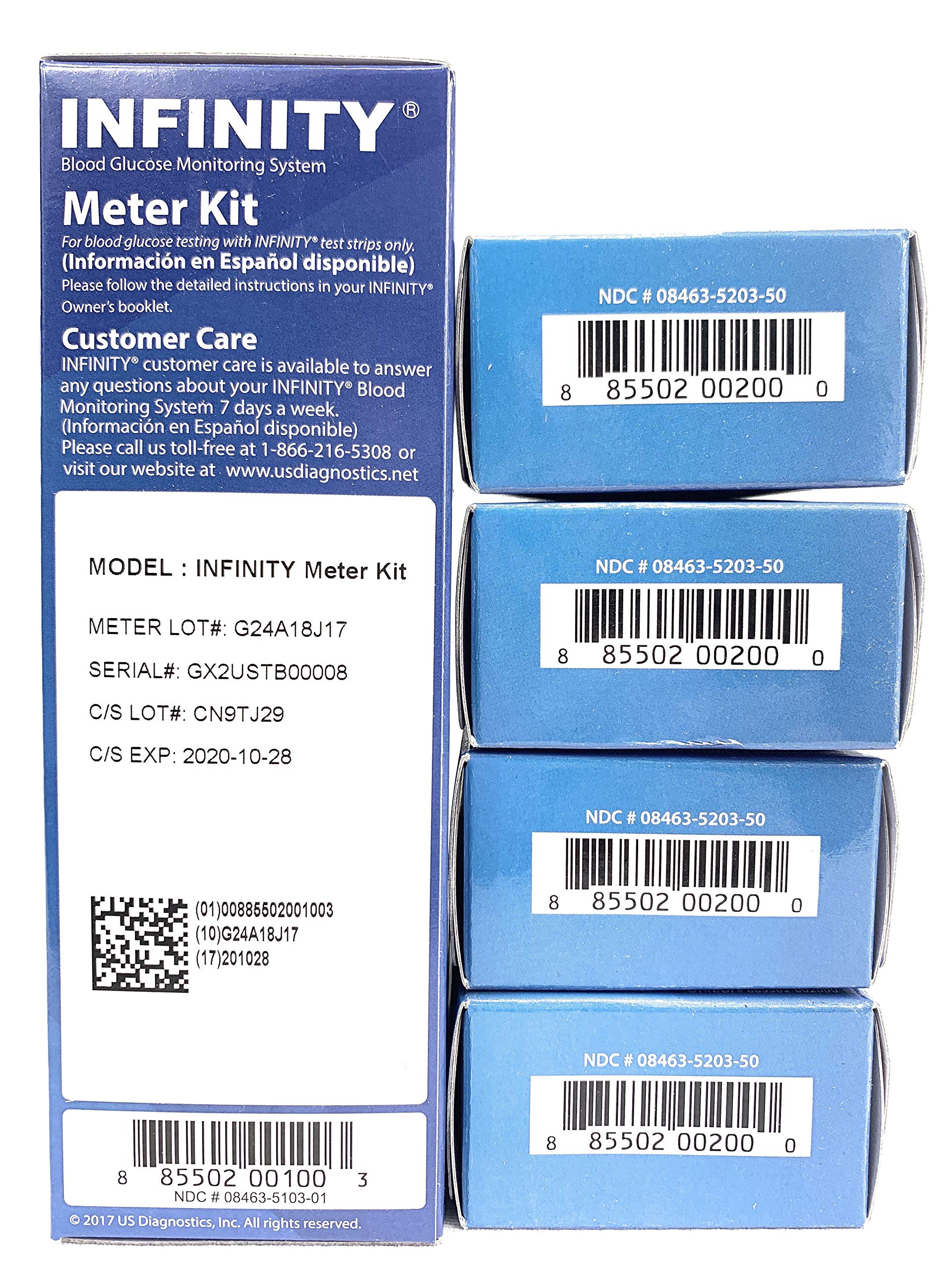 Unknown Infinity Meter strip ejector highlights easy operation