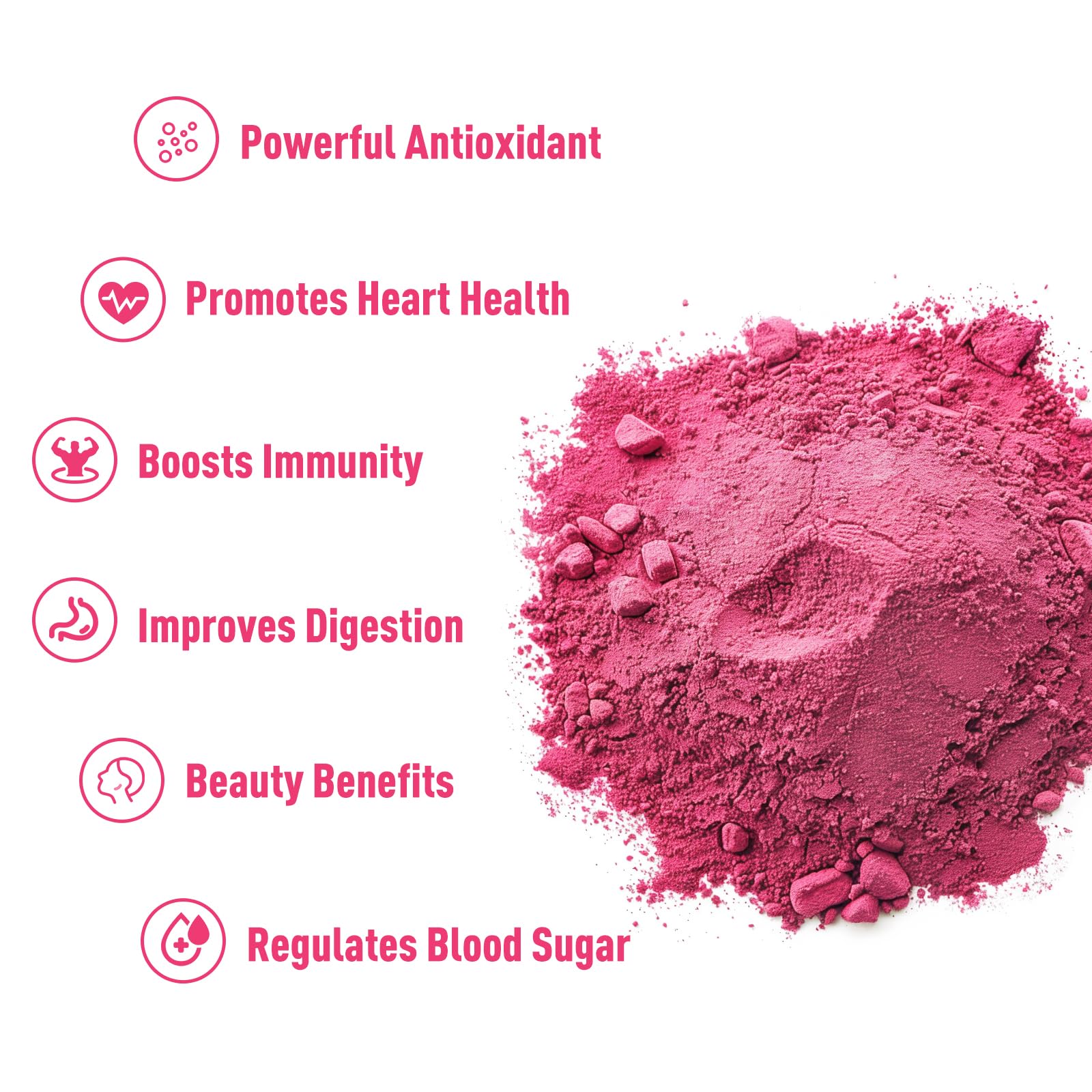 UNLEASH'D ORGANIC cranberry juice powder pack closeup highlighting organic processing and color.