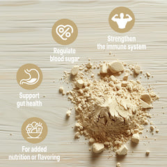 UNLEASH'D ORGANIC oyster mushroom powder bag pour keeps pantry organized
