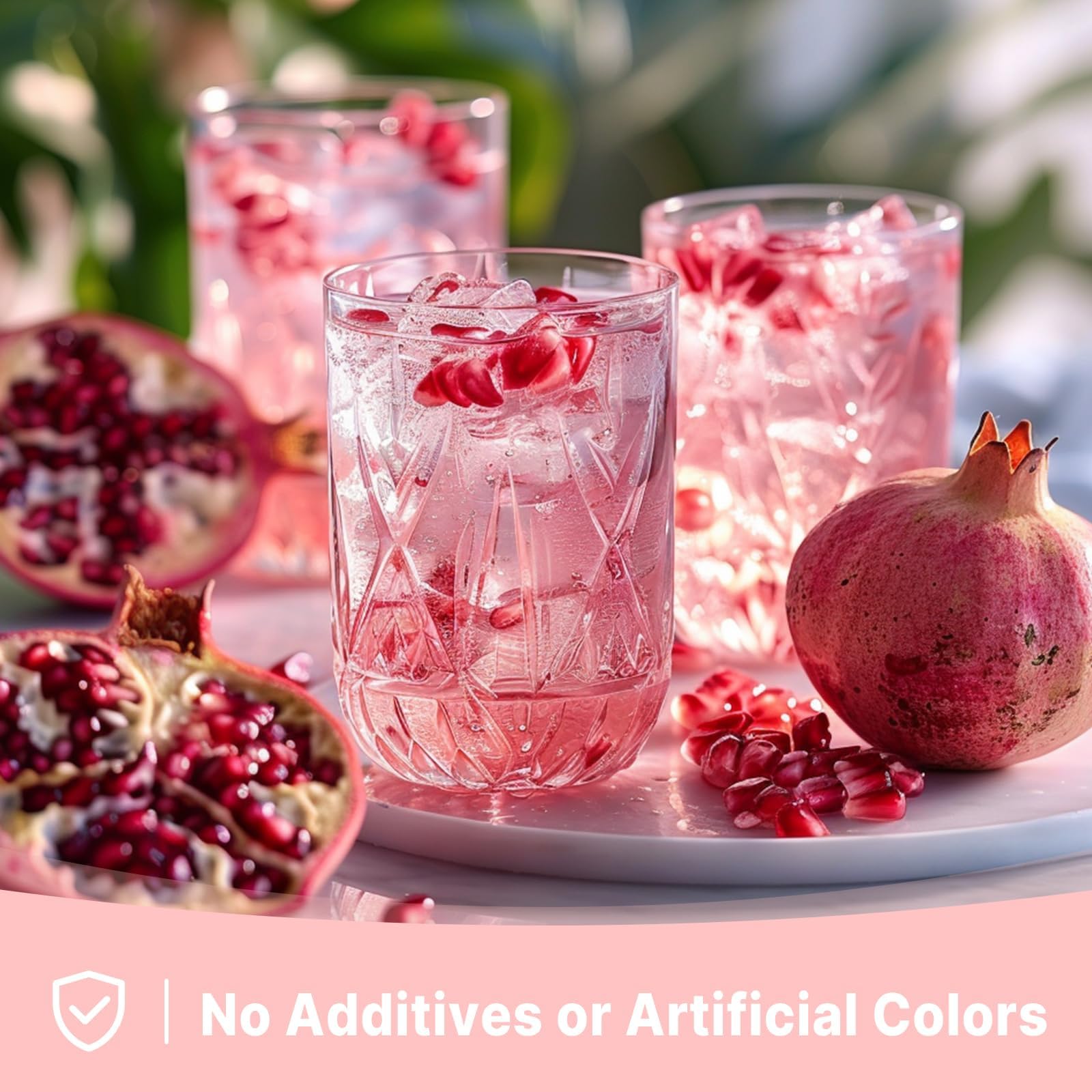 UNLEASH'D ORGANIC pomegranate powder blended into a smoothie showcasing versatility