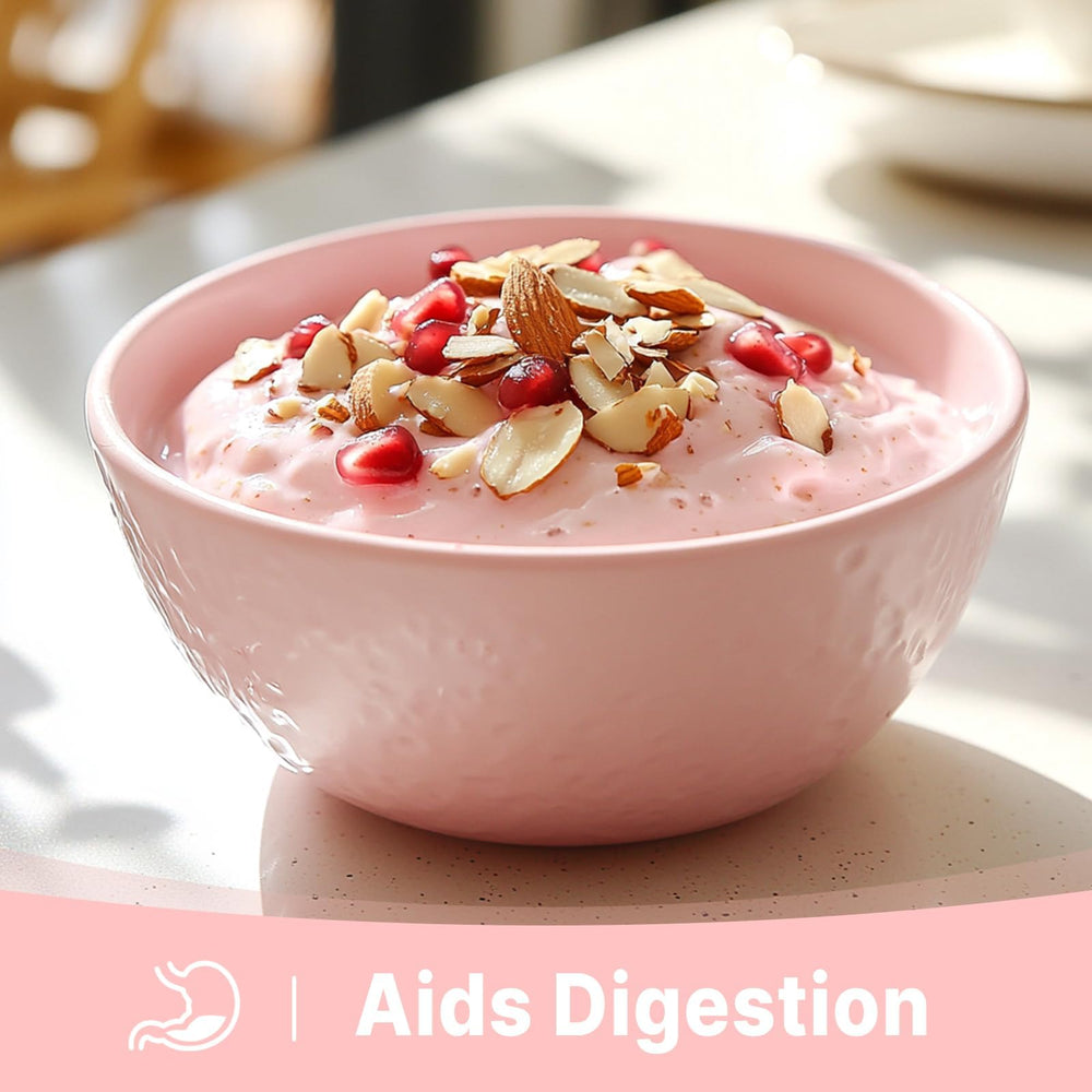 UNLEASH'D ORGANIC pomegranate powder packaging with eco-label and sustainable sourcing