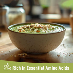 UNLEASH'D ORGANIC pumpkin seed protein smoothie bowl showcases easy blending.