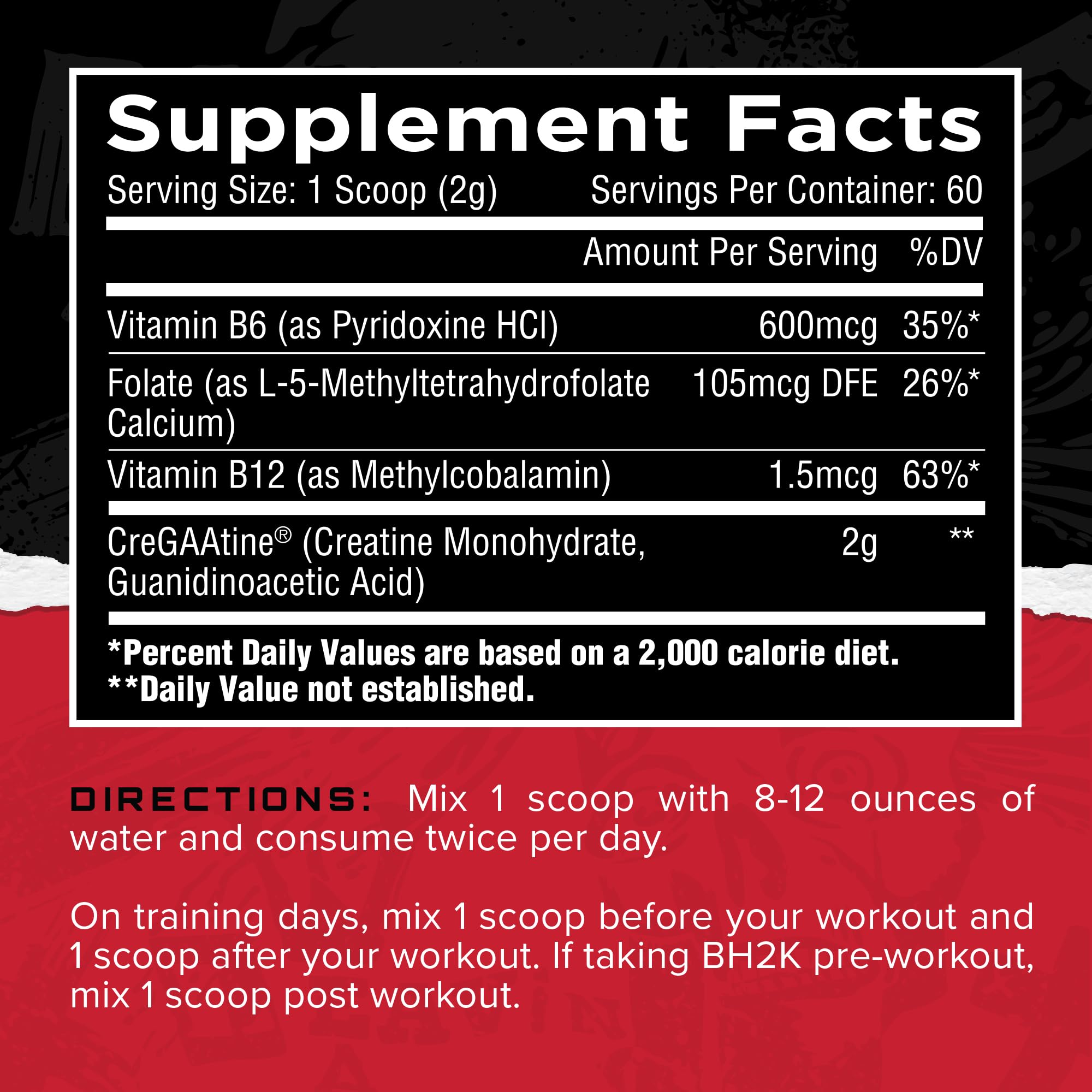 unmatched cregaatine powder dissolving in water to show fast mixability