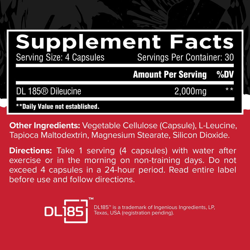 Unmatched Dileucine scoop highlighting precise dosing for convenient post-workout nutrition.