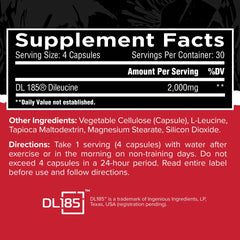 Unmatched Dileucine scoop highlighting precise dosing for convenient post-workout nutrition.