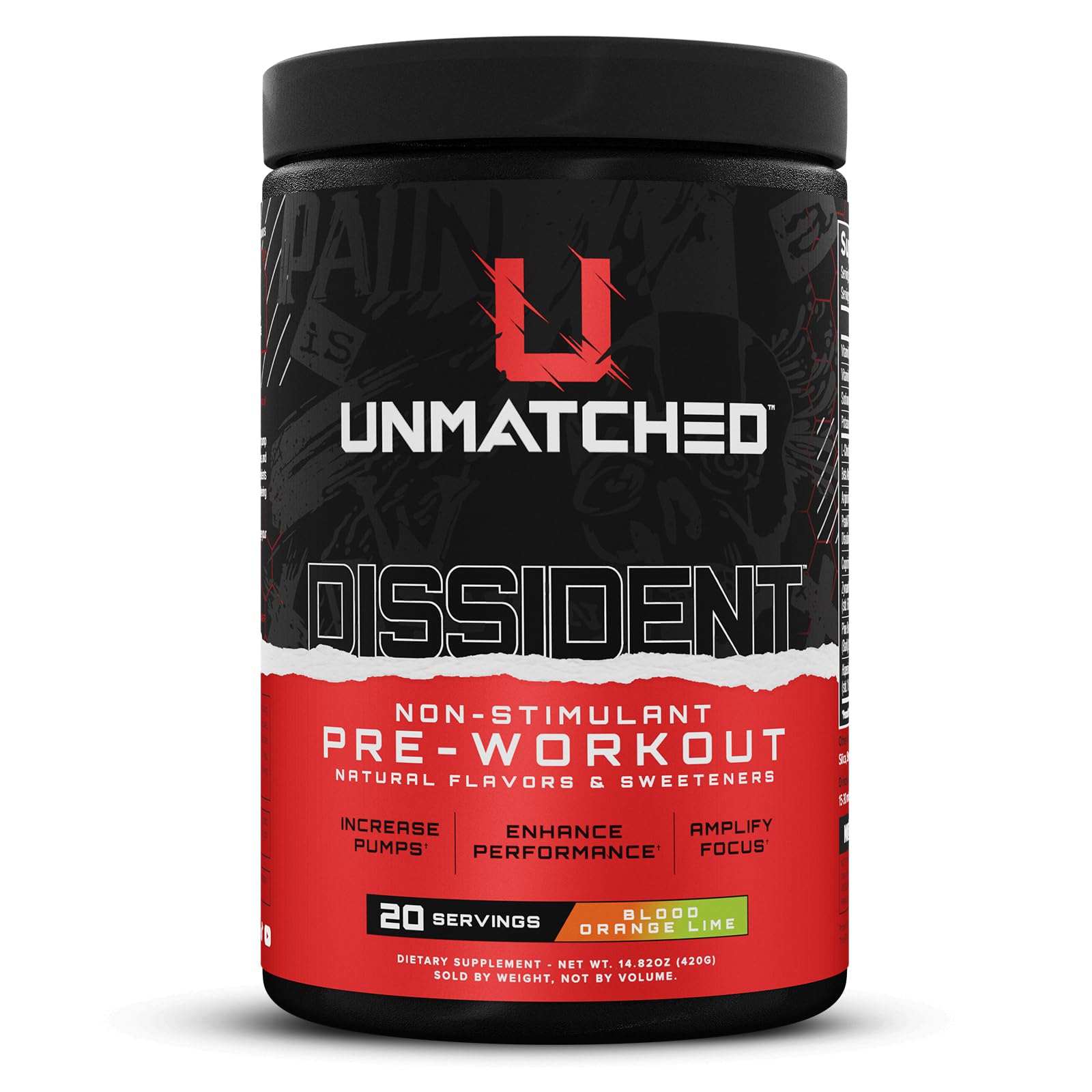 Unmatched Dissident tub and label for clean, non-stim training.