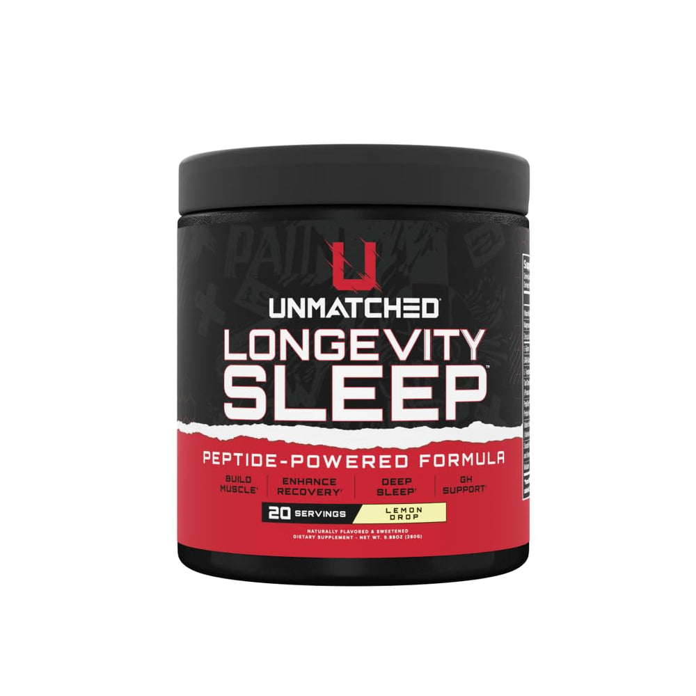 Unmatched Longevity Sleep bottle with lemon drop supports relaxation for a calm night