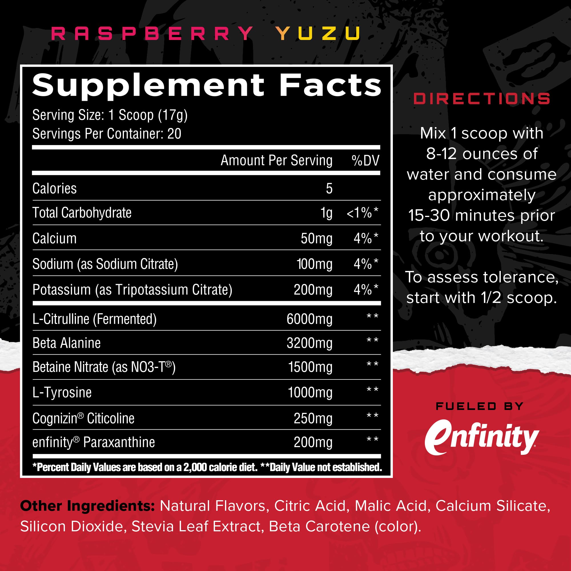 Unmatched Outlier raspberry-yuzu scoop—flavored pre-workout dose before training.