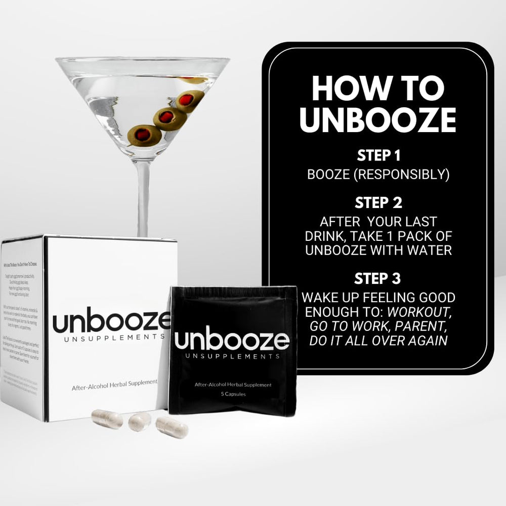 Unsupplements Unbooze morning refresh scene indicating clearer head and smoother wake-up.