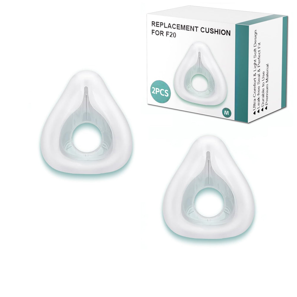 Unsvorns AirFit F20 medium cushion replacement for a stable, comfortable seal during CPAP use.