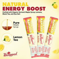 Untapped Lemon Tea Mapleaid packets for precise, portable hydration during workouts.