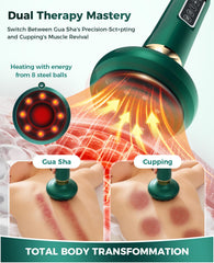 Uojojop cupping device with 12 suction modes for customizable therapy.