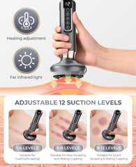 Uojojop cupping device supports body sculpting to refine arms, legs, and back.