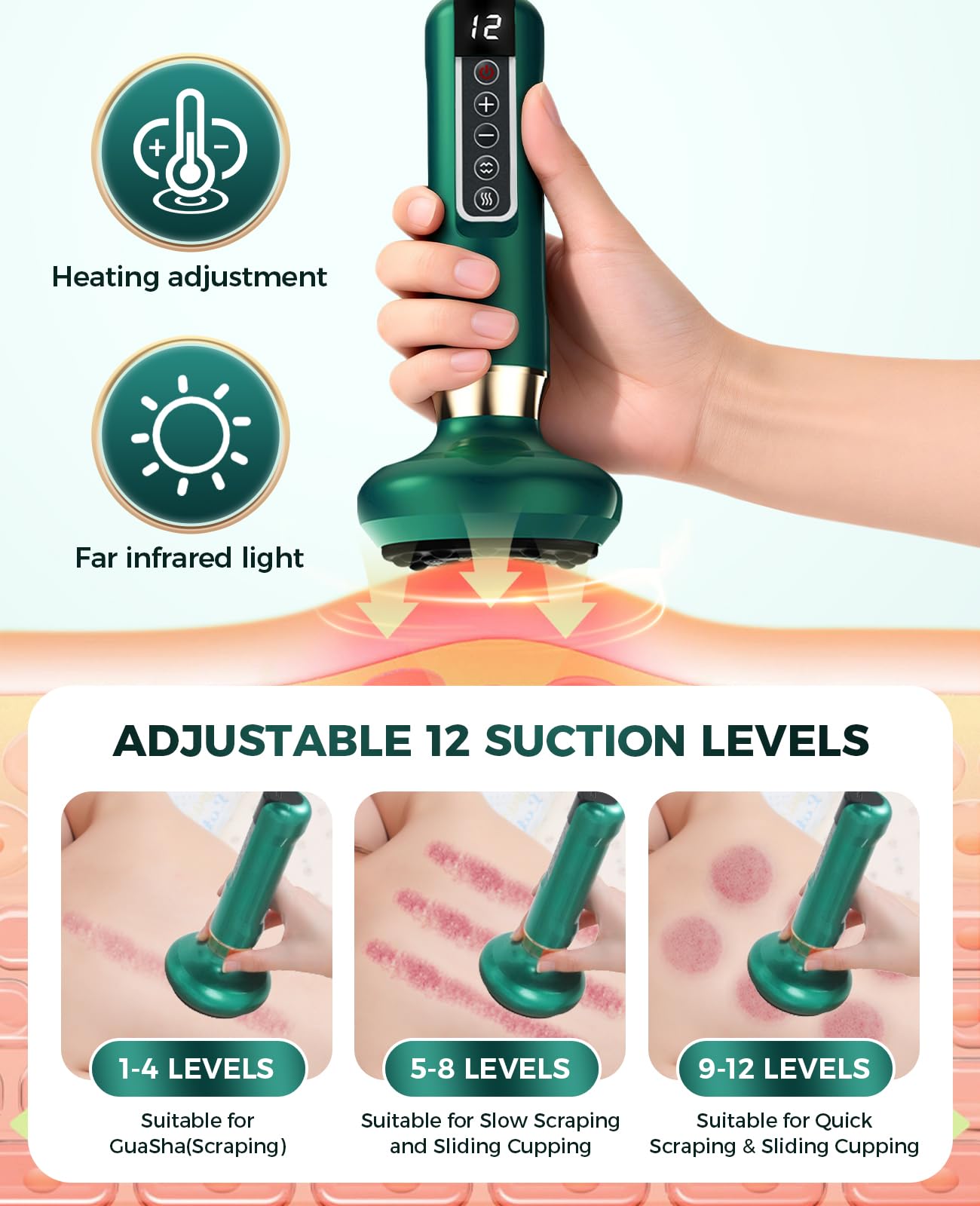 Uojojop wireless rechargeable massager ready for cordless sessions.