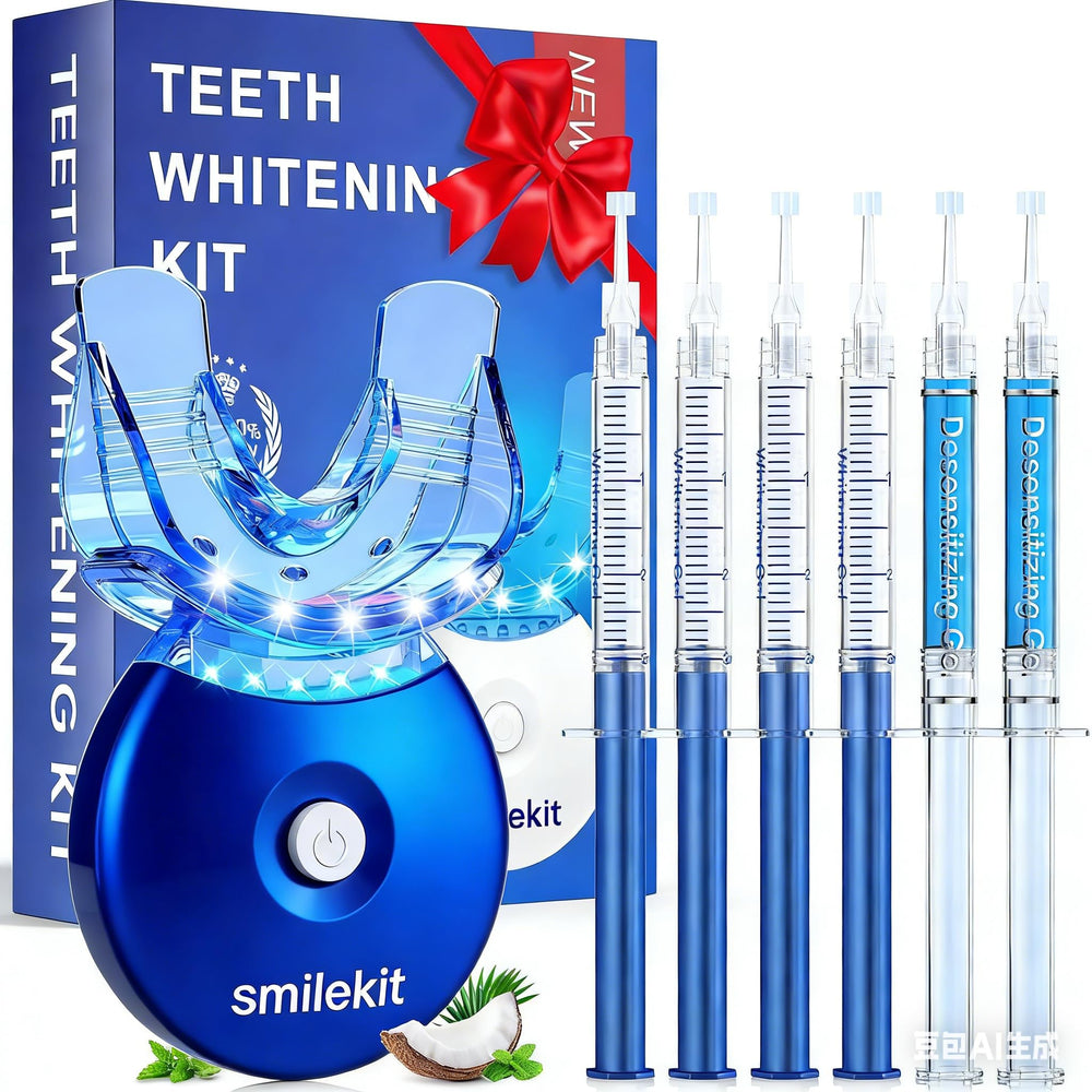 Uoofly teeth whitening kit for sensitive teeth removes coffee and wine stains safely.