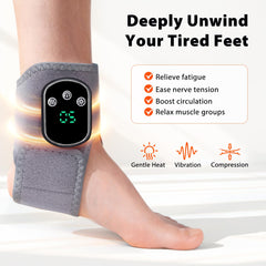 UOTT Massager with extended strap targets ankle and arch for multi-zone comfort