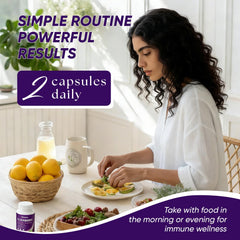 UOZXIL Elvera ingredients icons illustrate zinc and vitamin C.
